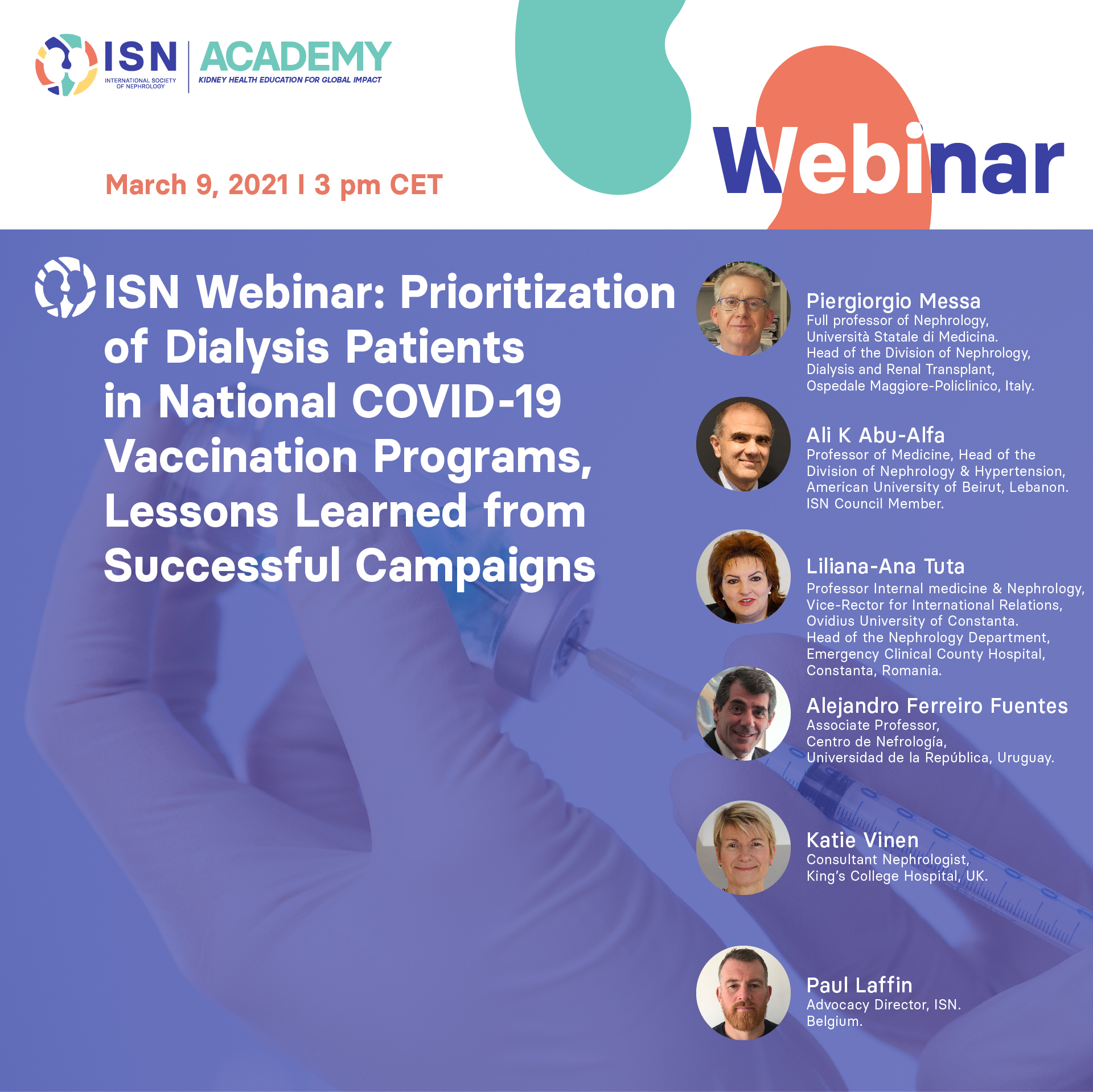 dialysis prioritization COVID-19 vaccination webinar